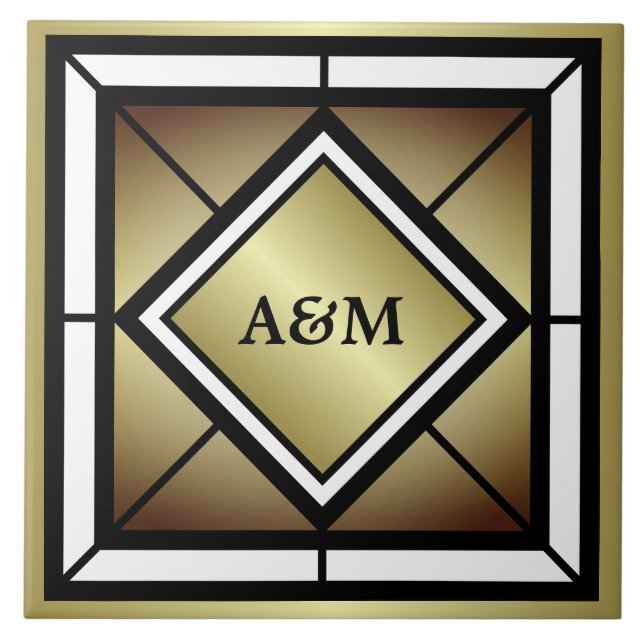 Carreau Initiales de monogramme (Devant)