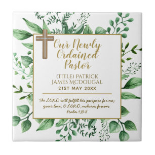 Carreau Installation du pasteur Cadeau nouvellement comman