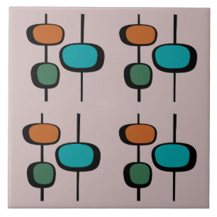 Carreau Intéressant design vintage du rose du milieu du si