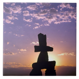 Carreau Inukshuk Territoires du Nord-Ouest, Canada