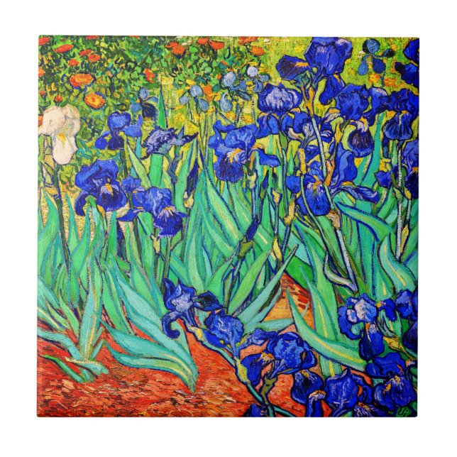 Carreau Irises par Vincent Van Gogh (Devant)