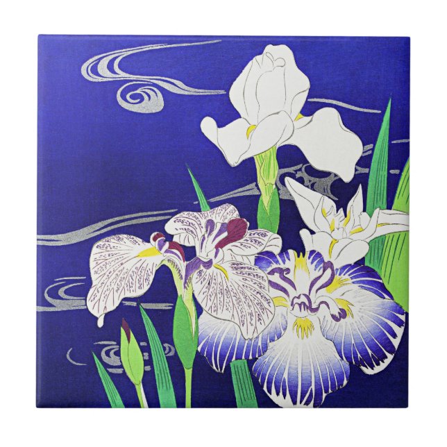 Carreau Irises, tableau de Kogyo Tsukioka (Devant)
