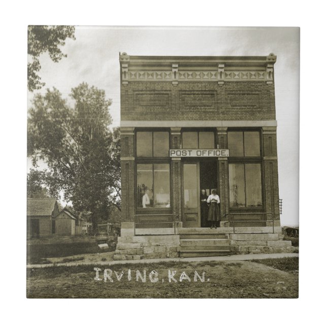 CARREAU IRVING KANSAS POST OFFICE PHOTO MARSHALL COUNT KS (Devant)