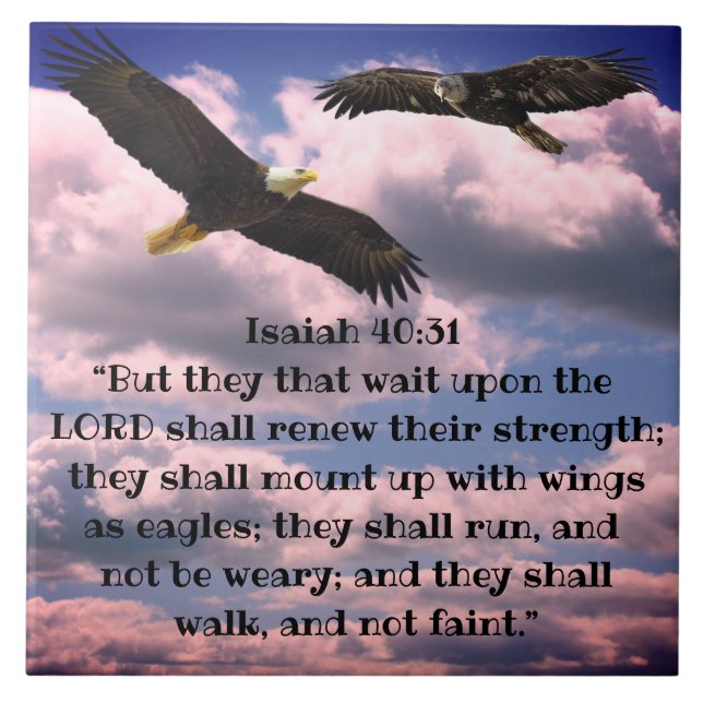 CARREAU ISAIAH 40:31 CERAMIC TILE (Devant)