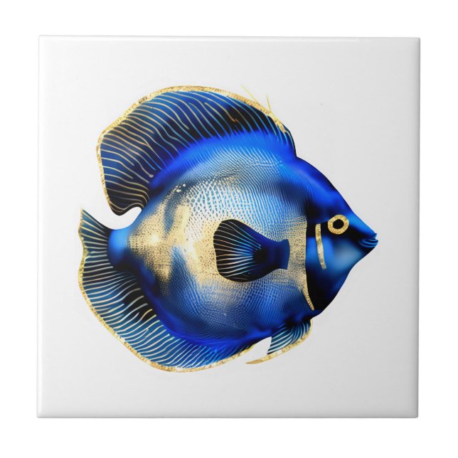 Carreau Island reef Gold bleu hippo tang poisson plage mer (Devant)