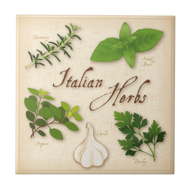 Carreau Italian Herbs, basil, origan, parsley, garlic (Devant)