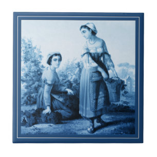 Carreau Italien Vintage Rome 1873 Carrelage de style Bleu 