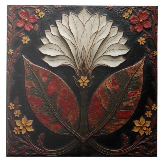 Carreau Ivory Bloom à minuit (Devant)