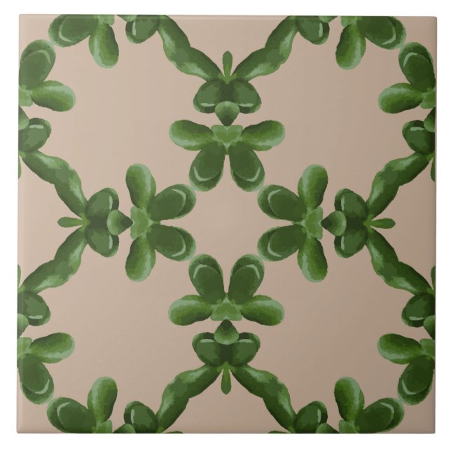 Carreau Jade Lattice in Beige (Devant)