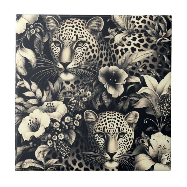 Carreau Jaguar de la Jungle vintage (Devant)