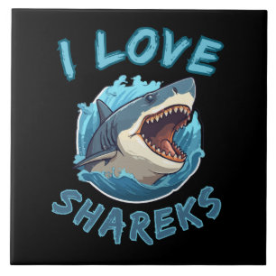 Carreau J'aime les requins Fisher