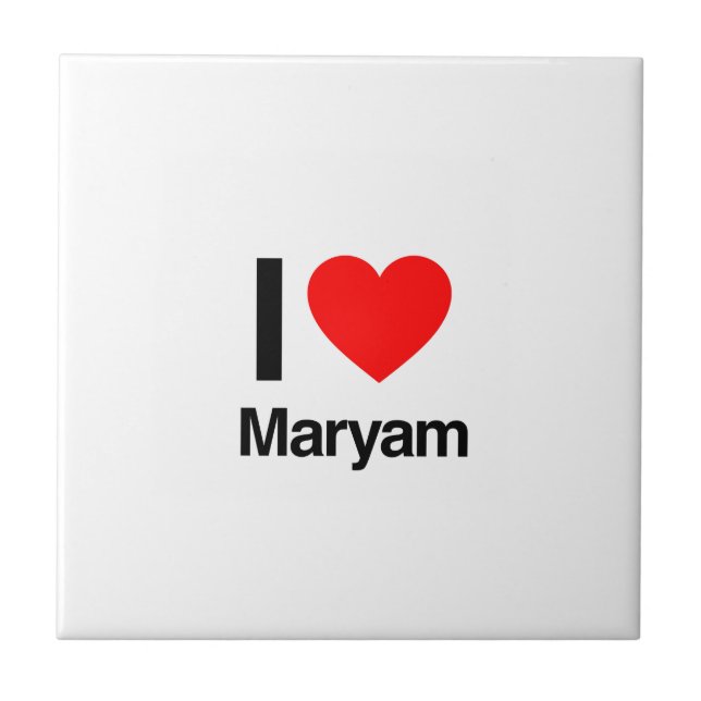 Carreau j'aime maryam (Devant)