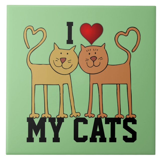 Carreau J'Aime Mes Chats (Devant)