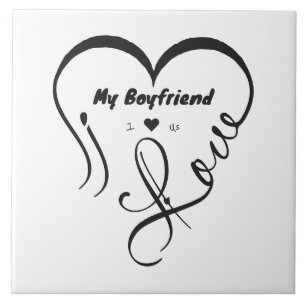 Carreau J'aime mon petit ami, j'♥ nous