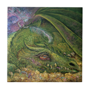 Carreau Jamais Ticker un dragon dormant 6x6 Carrelage en c