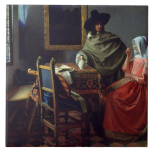 Carreau Jan Vermeer - Le verre de vin