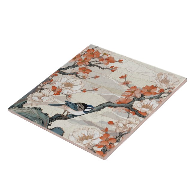Carreau Japon traditionnel Kutani Art ornemental 1 (Côté)