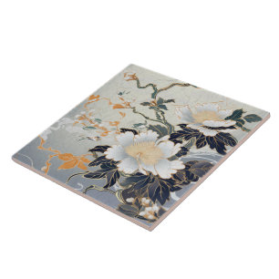 Carreau Japon traditionnel Kutani Art ornemental 8