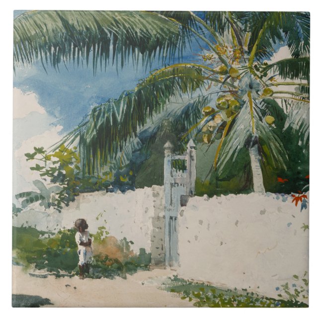 Carreau Jardin à Nassau, les Bahamas (Art des Caraïbes) (Devant)
