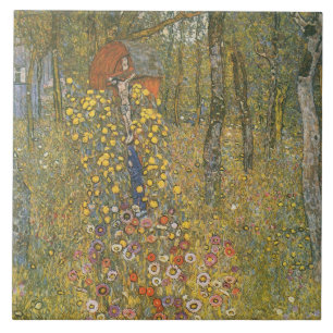 Carreau Jardin agricole avec Crucifix (par Gustav Klimt)