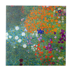 Carreau Jardin aux fleurs Gustav Klimt