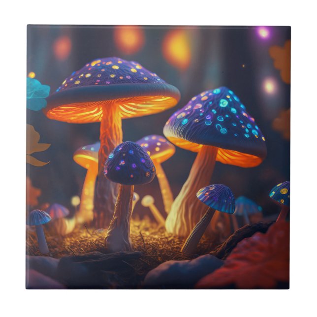 Carreau Jardin de champignons éclatants magiques Imaginair (Devant)