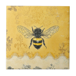 Carreau Jardin de fleurs sauvages à l'abeille à miel vinta