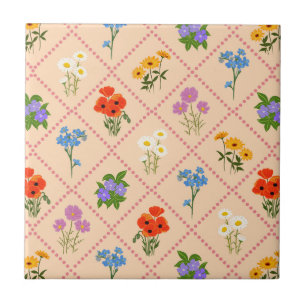 Carreau Jardin de Harlequin de Fleurs Sauvages