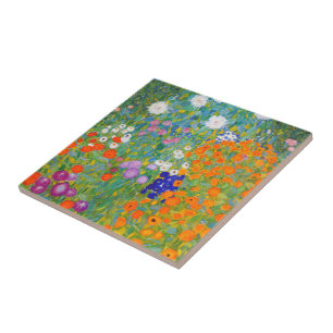 Carreau Jardin des fleurs de Gustav Klimt