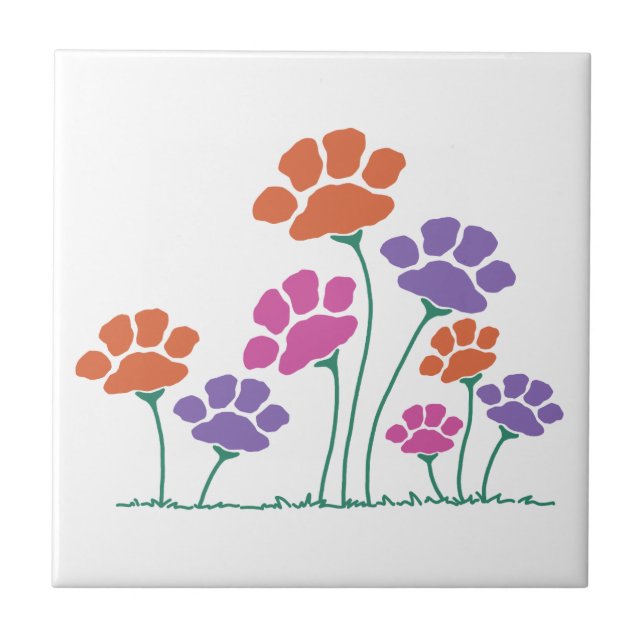 Carreau Jardin des fleurs Pawprint (Devant)