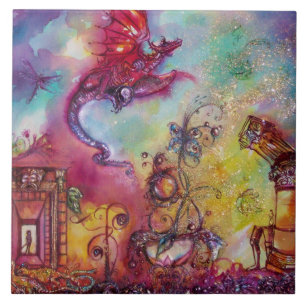 CARREAU JARDIN DES OMBRES PERDUES, DRAGON ROUGE VOL