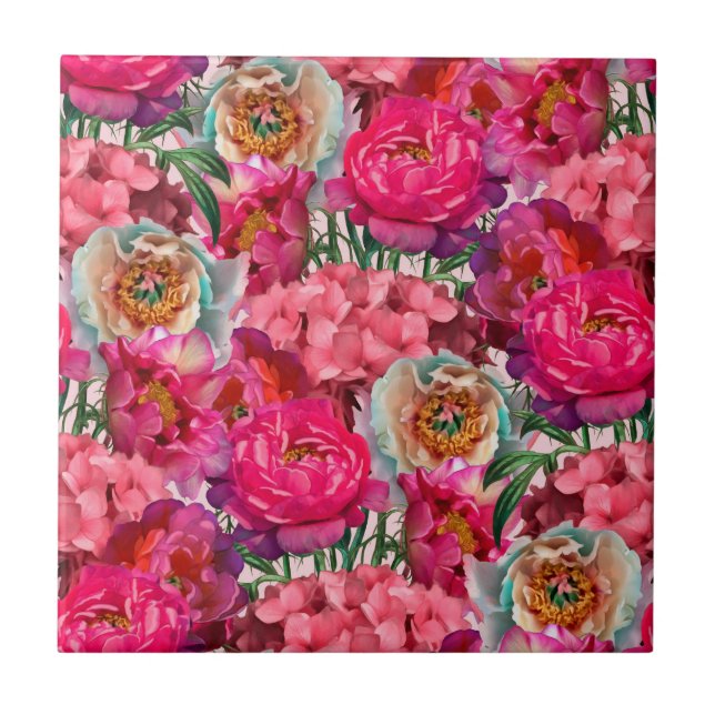 Carreau Jardin fleuri romantique (Devant)