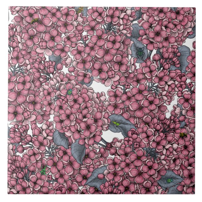 Carreau Jardin rose Lilac (Devant)