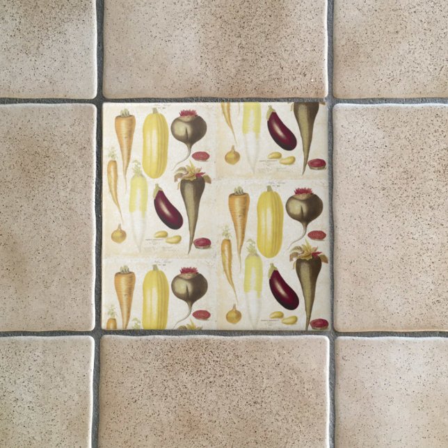 Carreau Jardin vintage Légumes Cuisine Art (Créateur téléchargé)