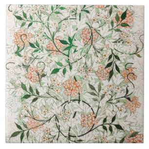 Carreau Jasmine Peinture à la Fleur Oeuvre