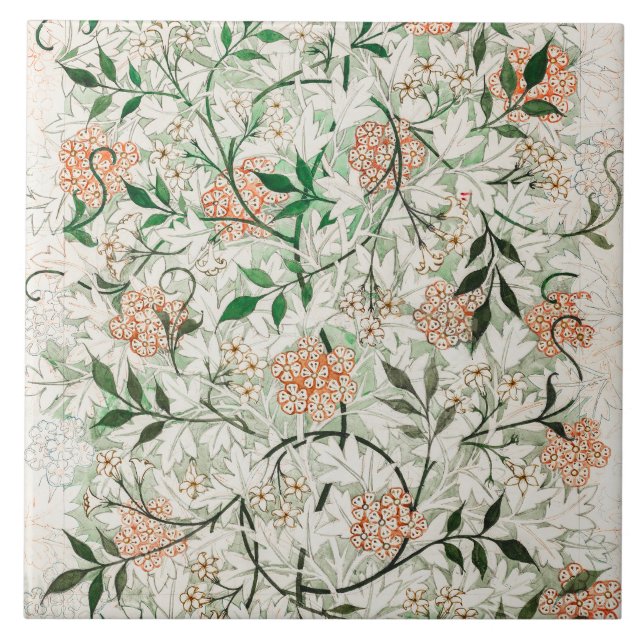 Carreau Jasmine Peinture à la Fleur Oeuvre (Devant)