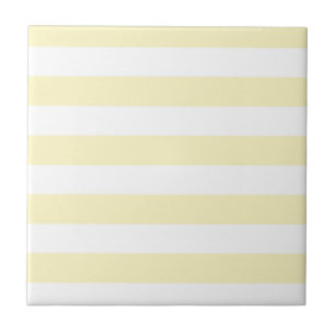 Carreau Jaune Beurre et Rayures Blanches