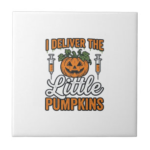 Carreau Je livre les petits citrouilles Halloween Infirmiè