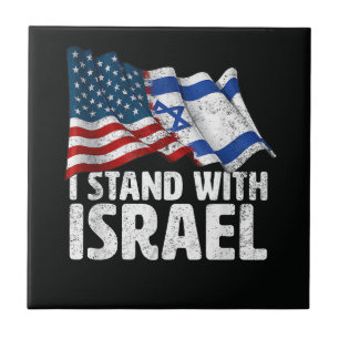 Carreau Je suis avec Israël Drapeau américain USA