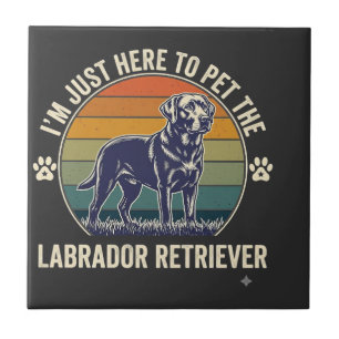 Carreau Je suis juste là pour caresser le chien retriever