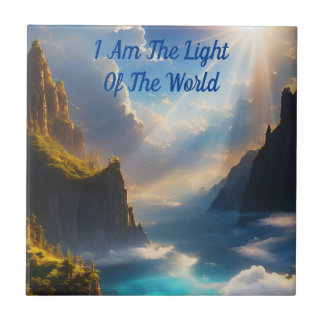 Carreau Je suis la lumière de la Bible Verse du Monde