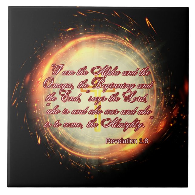 Carreau Je suis l'Alpha et l'Oméga (Devant)