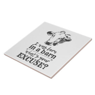 Carreau Je suis né dans une grange quelle est votre excus