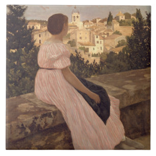 Carreau Jean Frederic Bazille La Robe rose vintage