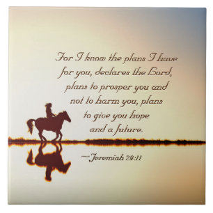 Carreau Jeremiah 29:11 Car je connais les projets que j'ai