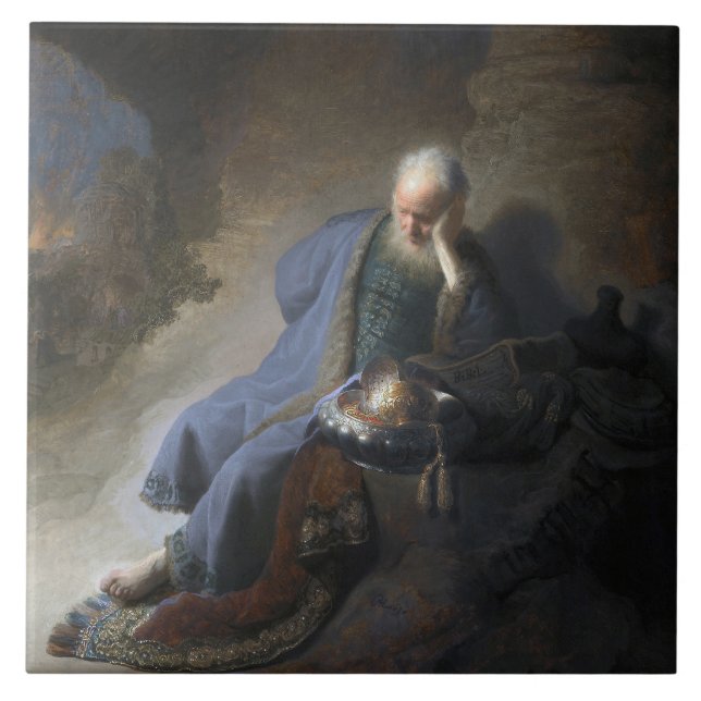 Carreau Jeremiah Lamenting sur la chute de Jérusalem, Remb (Devant)