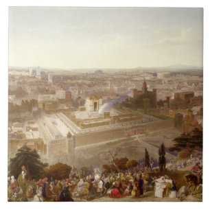 Carreau Jérusalem dans sa splendeur, gravée par Charles