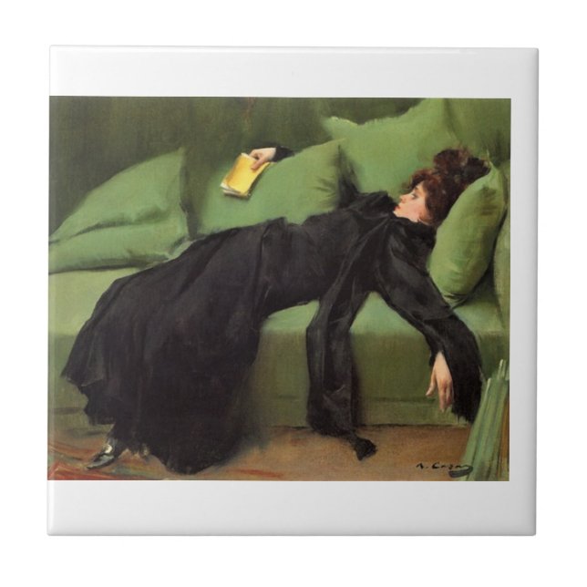 Carreau  Jeune Femme Décadente Après La Danse  (Devant)