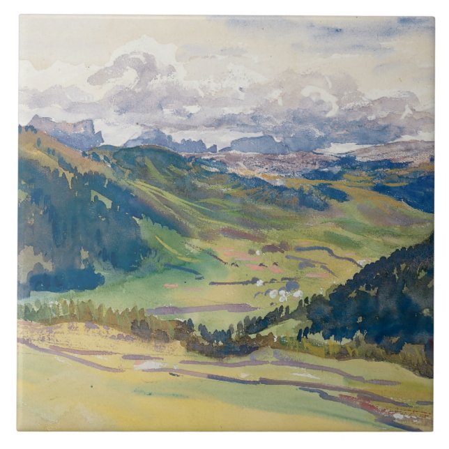 Carreau John Singer Sargent - vallée ouverte, dolomites (Devant)