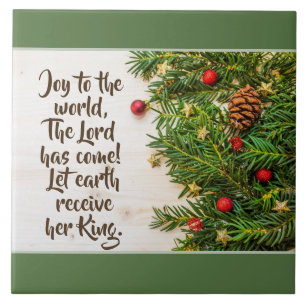 Carreau Joie au monde le Seigneur est venu Noël Carol